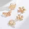 SANKO Strass Swan Pearl Designer Broche Pins